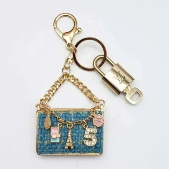 Louis Vuitton Accessories - 100% Auth Louis Vuitton Lock & Key with unbranded Bagcharm, Keycharm, Keychain